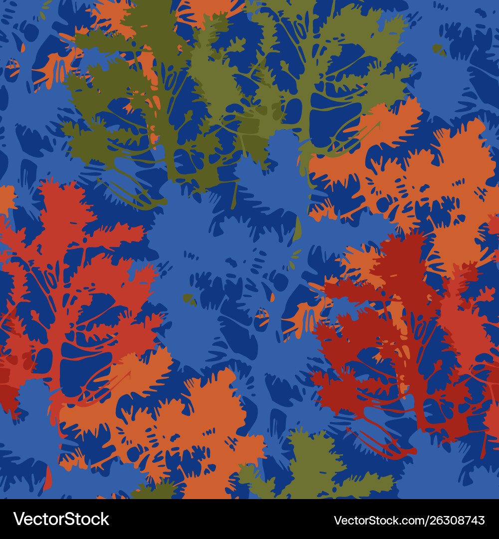 Repeated seamless pattern abstract fir trees vector image