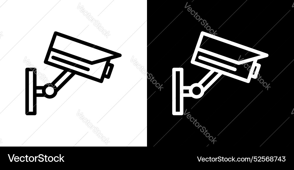 Security camera icon set on white background Security camera icon set on white background vector image