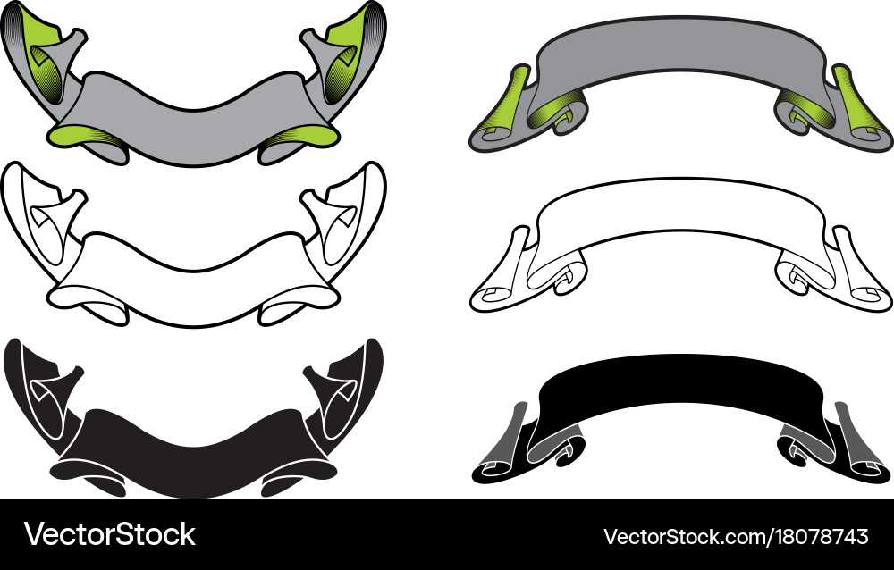 Set of ribbons Royalty Free Vector Image - VectorStock