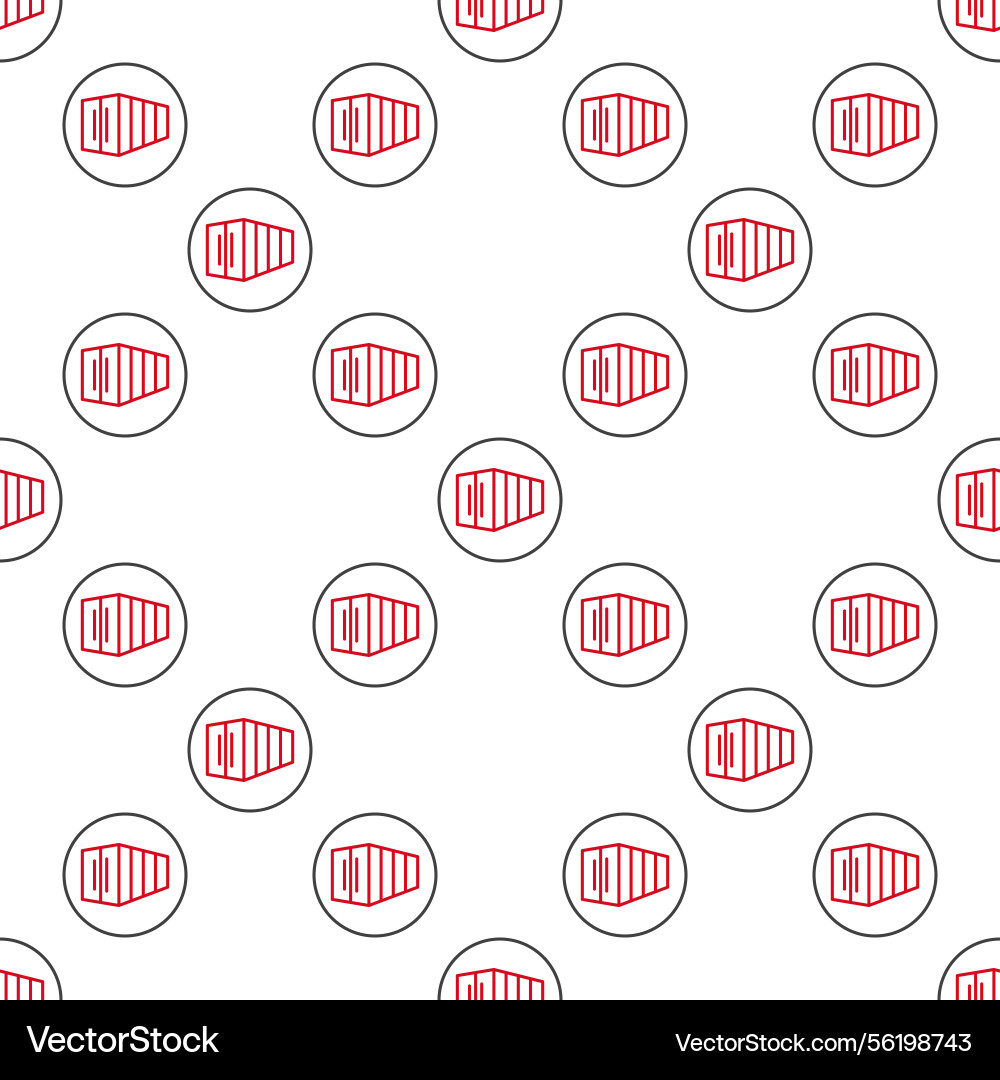 Shipping container round seamless pattern Vector Image
