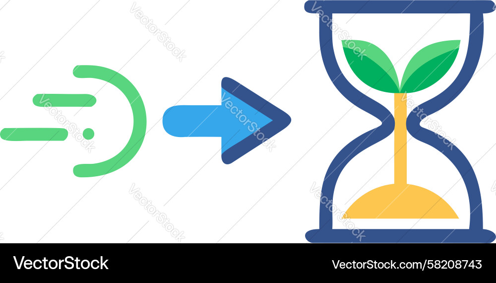 Time Forward Arrow Progress Vector Image