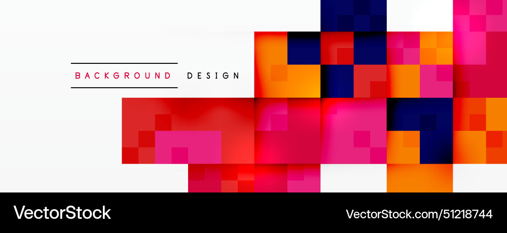 A colorful background with squares on white A colorful background with squares on white vector image