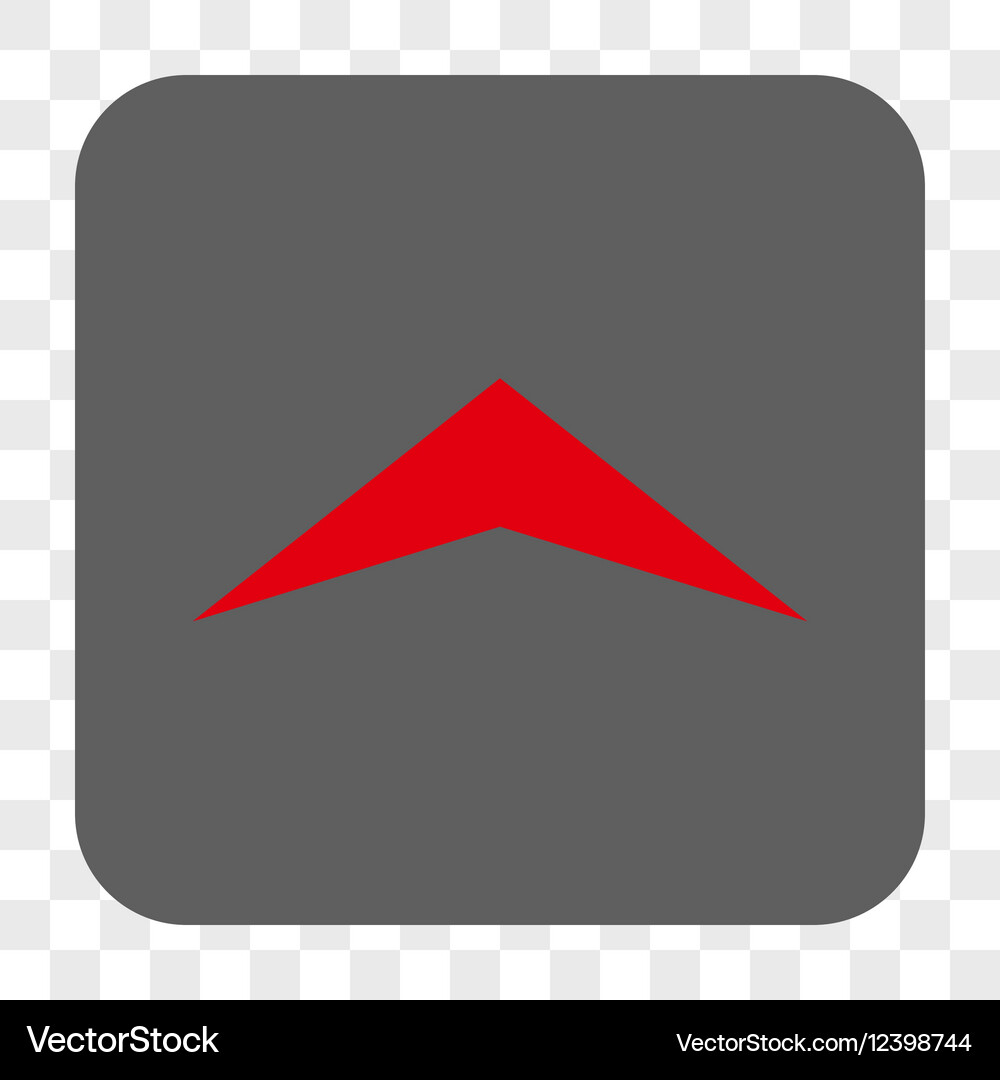 Arrowhead up rounded square button Vector Image