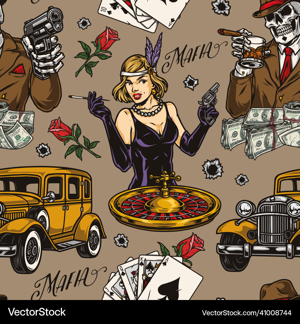 Pattern grafico a tema Mafia Casino