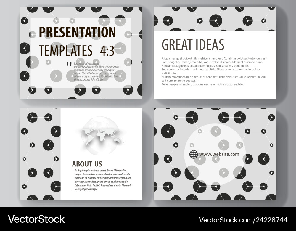 Set of business templates for presentation slides Set of business templates for presentation slides vector image