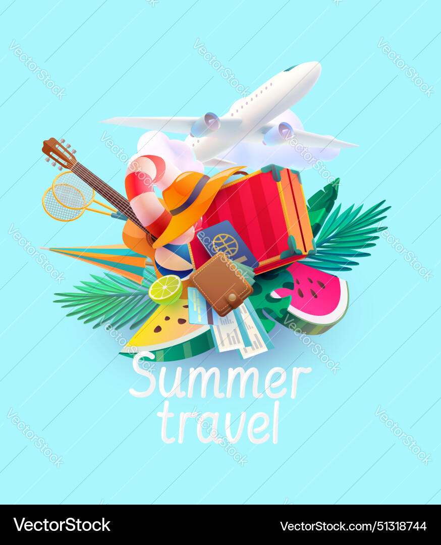 Travel and relax concept design Travel and relax concept design vector image