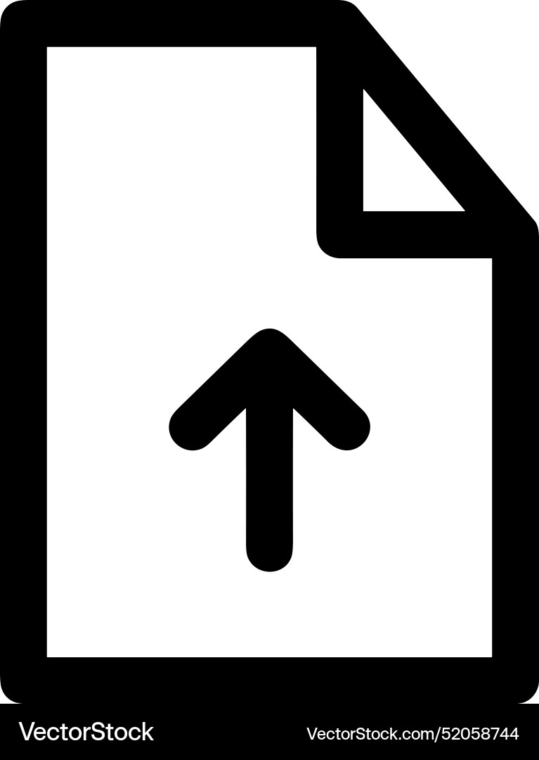 Upload outline icon symbol image Upload outline icon symbol image Vector Image
