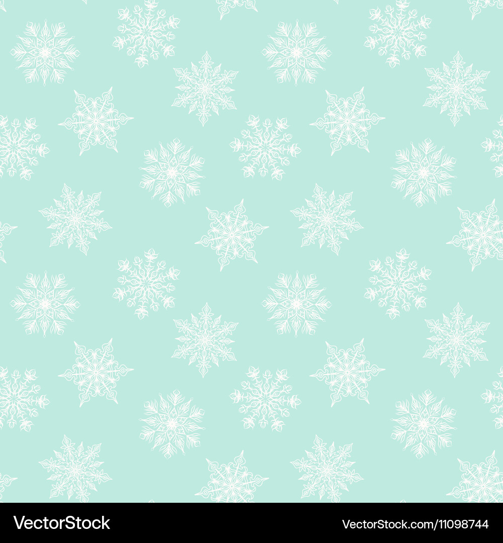 Winter Snowflake Pattern vector image
