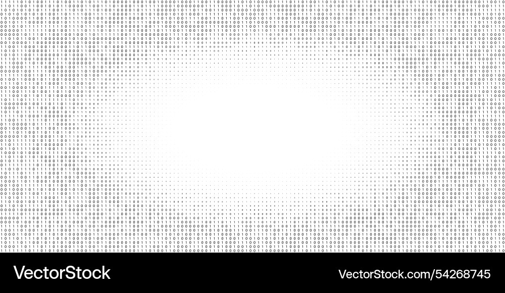 Binary code halftone gradient Binary code halftone gradient vector image