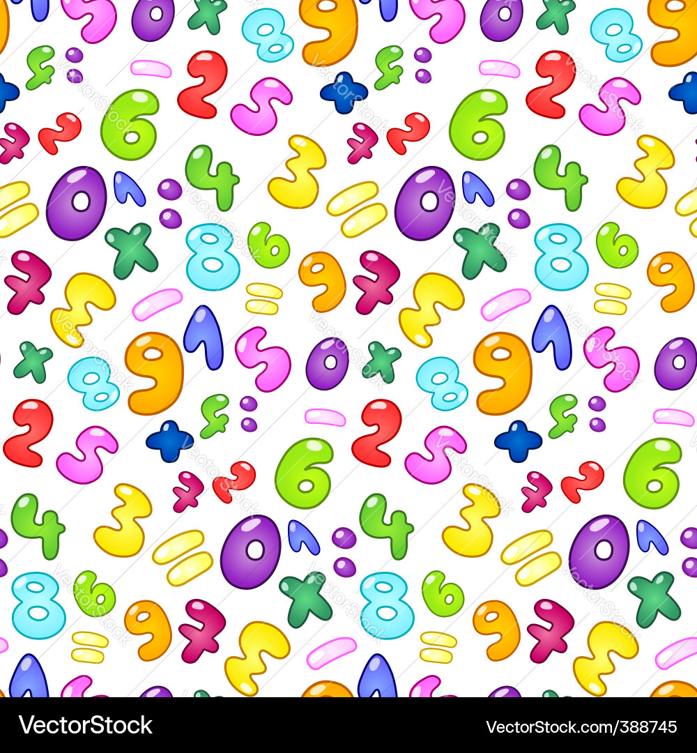 Bubble Numbers Pattern Vector Image