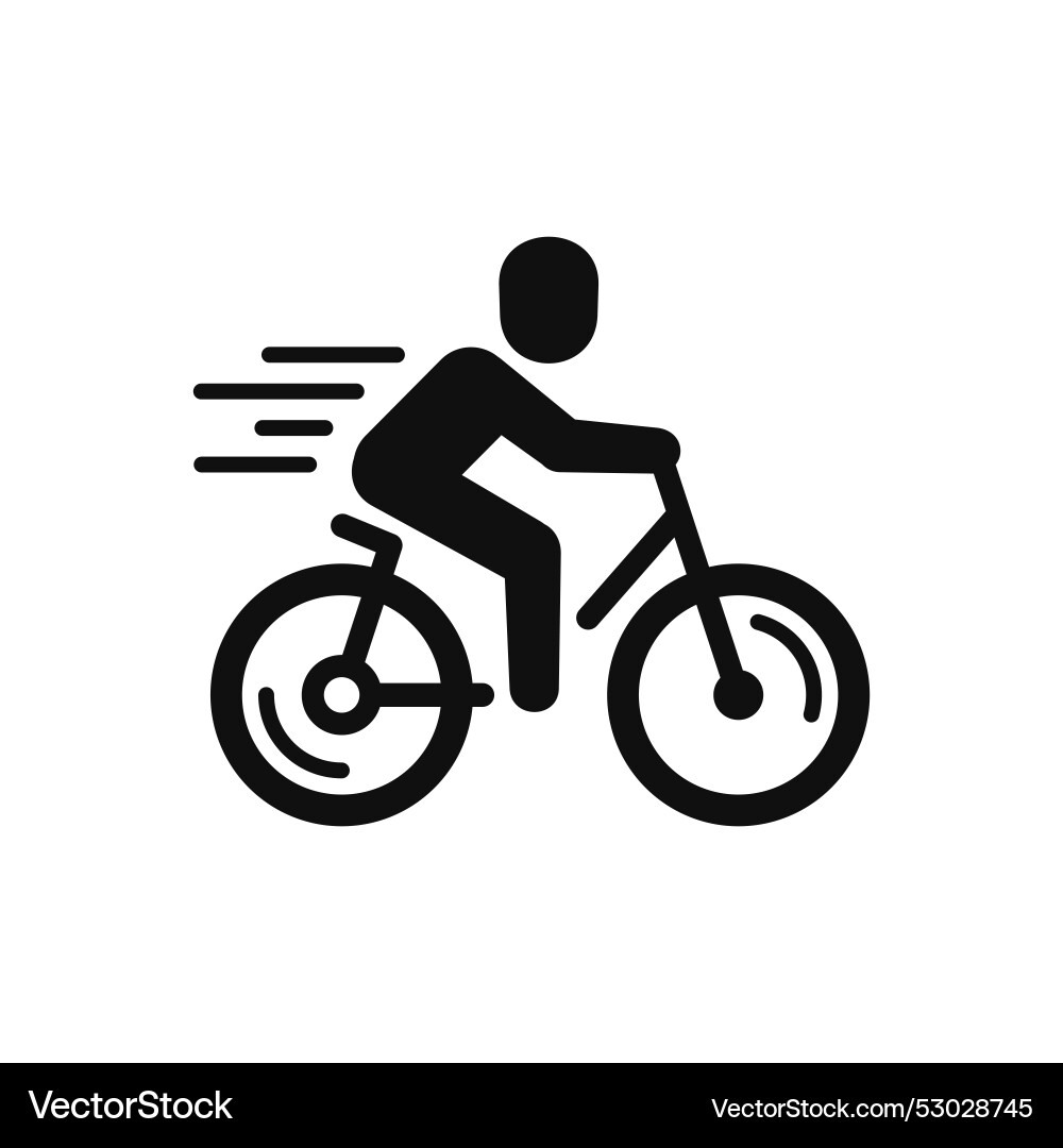 Man on bicycle icon white background Man on bicycle icon white background Vector Image