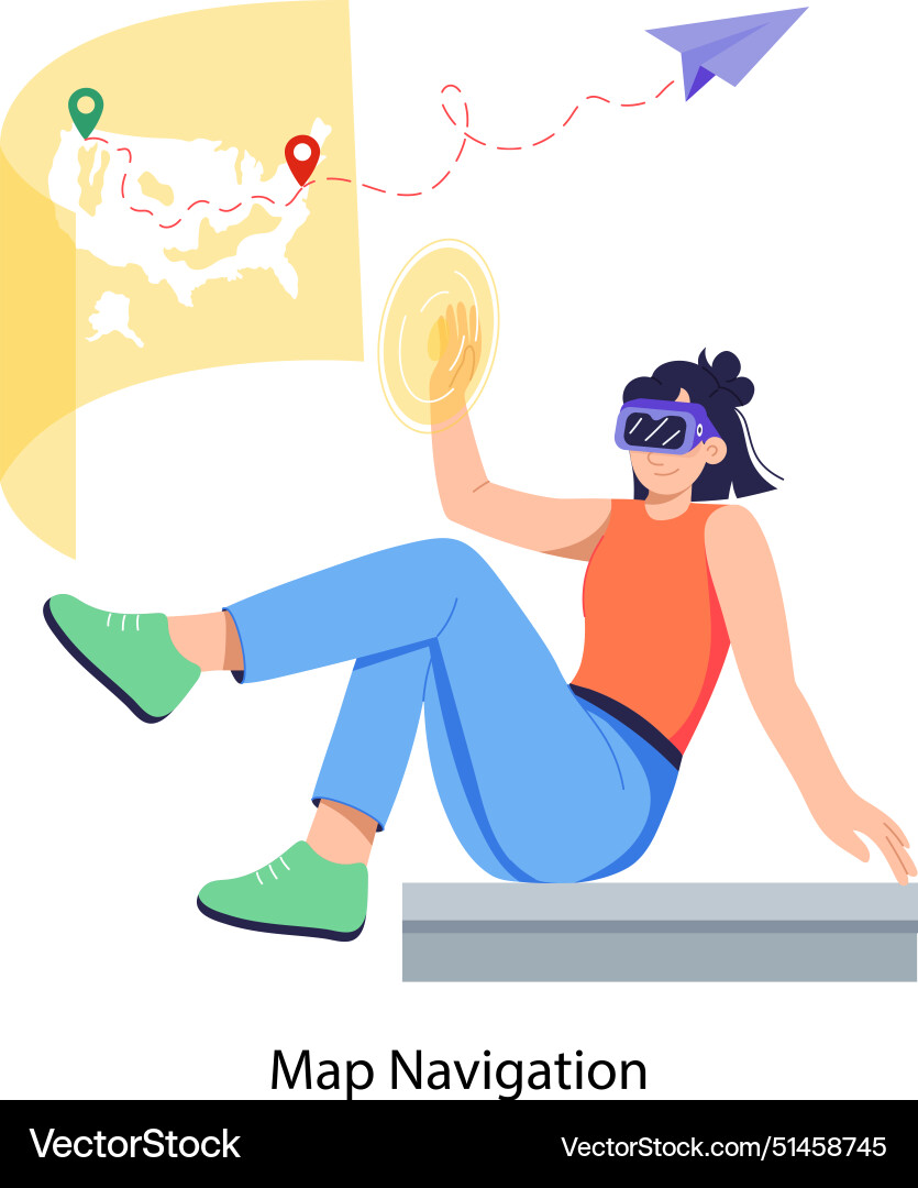 Map navigation vector image