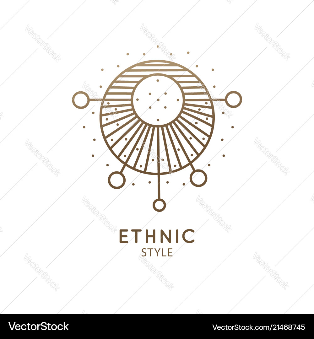 Sacred geometric emblem vector image