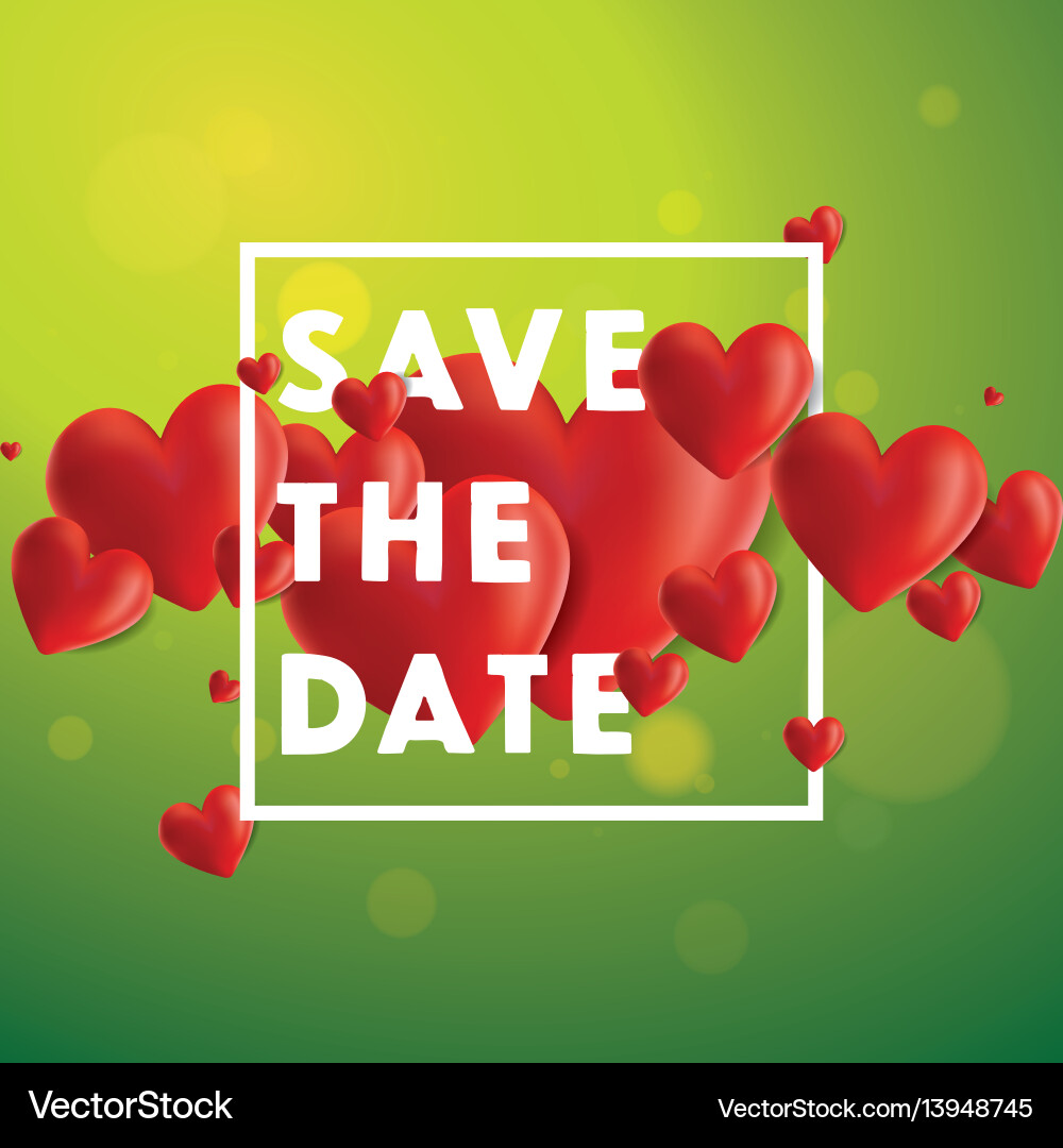 Save the date background vector image