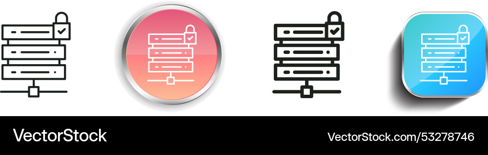Datenbanksymbol dünn linear regelmäßig und Taste Datenbanksymbol dünn linear regelmäßig und Taste vektorbild