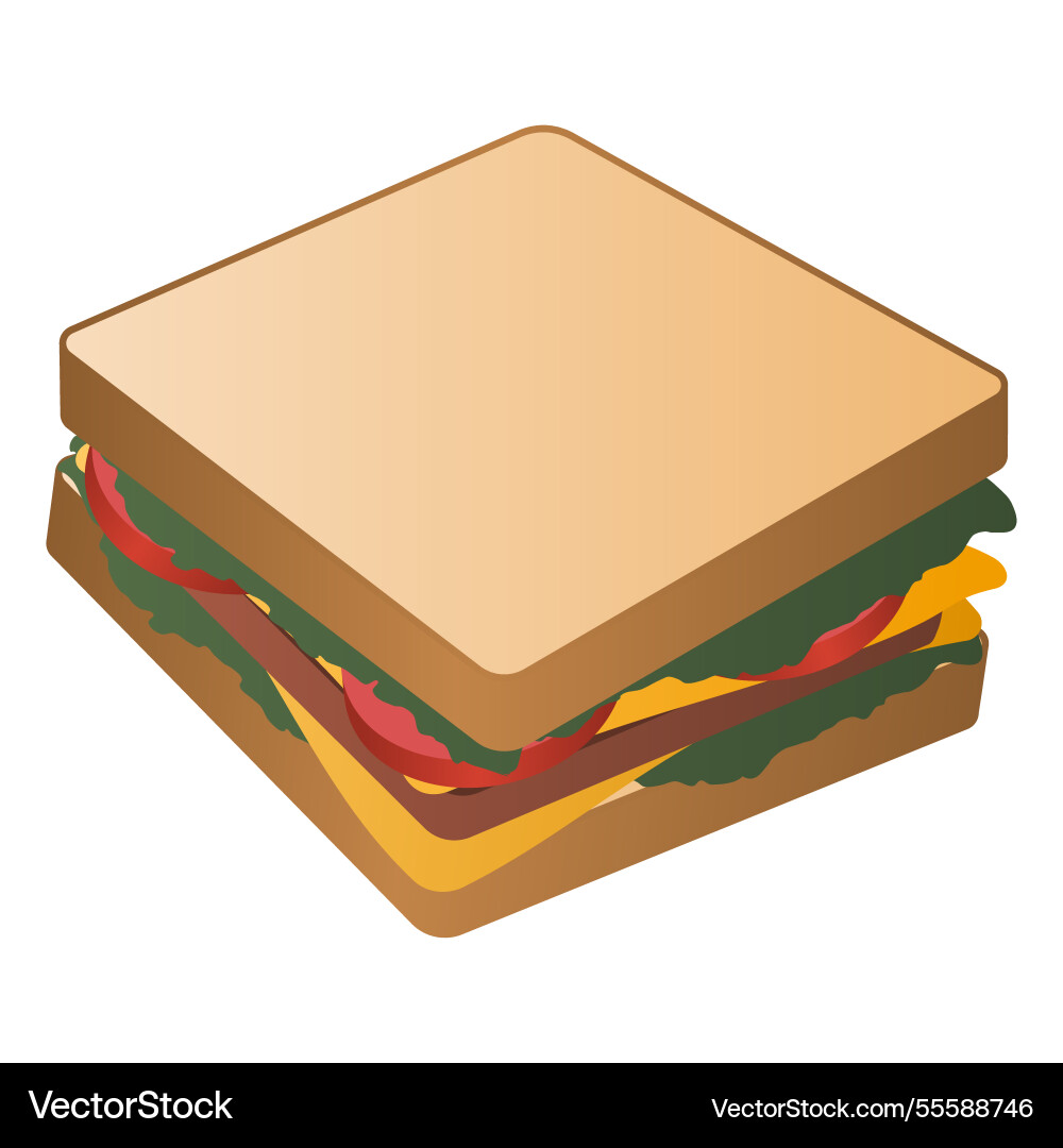 Delicious fast food sandwich Delicious fast food sandwich vector image