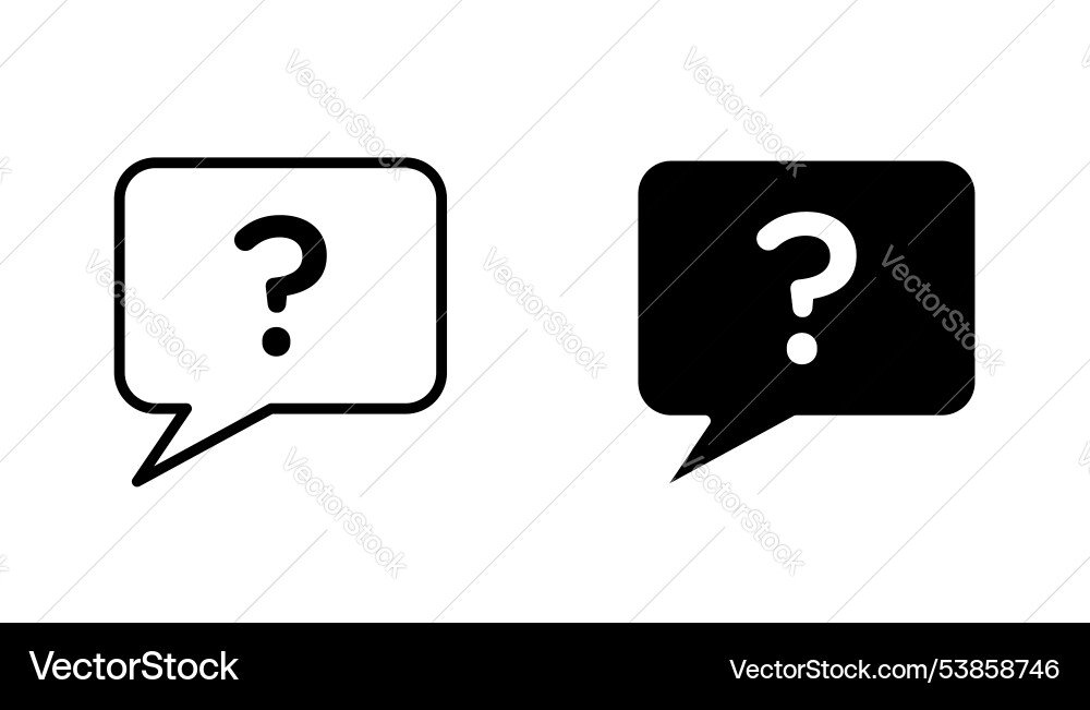 Doubts button icon set Doubts button icon set Vector Image