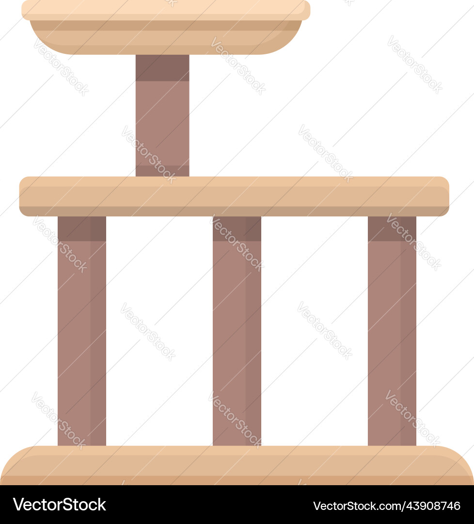Holzturm Ikone Cartoon Haustier Holzturm Ikone Cartoon Haustier vektorbild