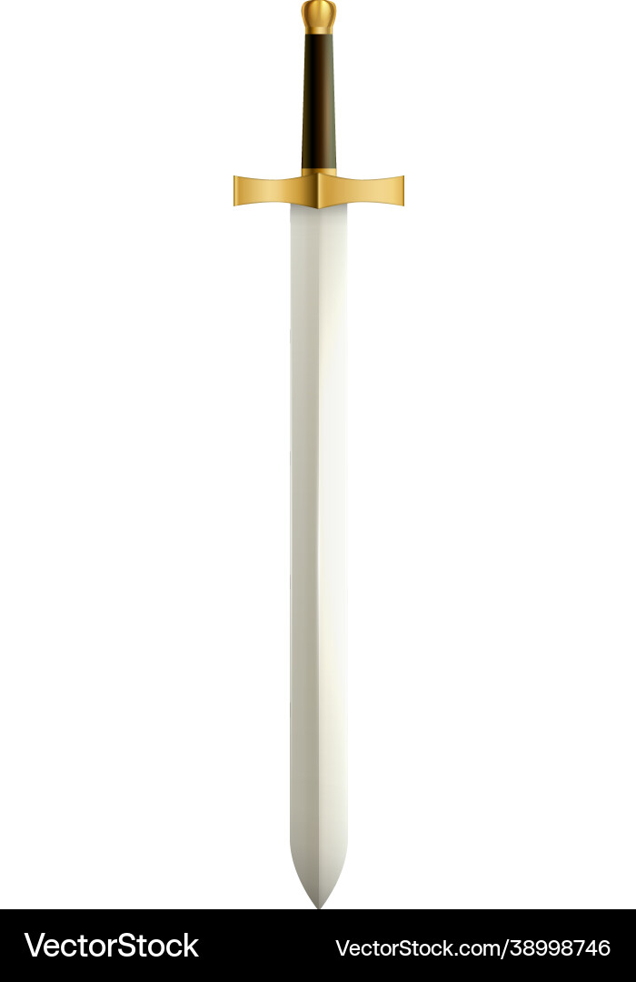 Medieval warrior sword composition Royalty Free Vector Image