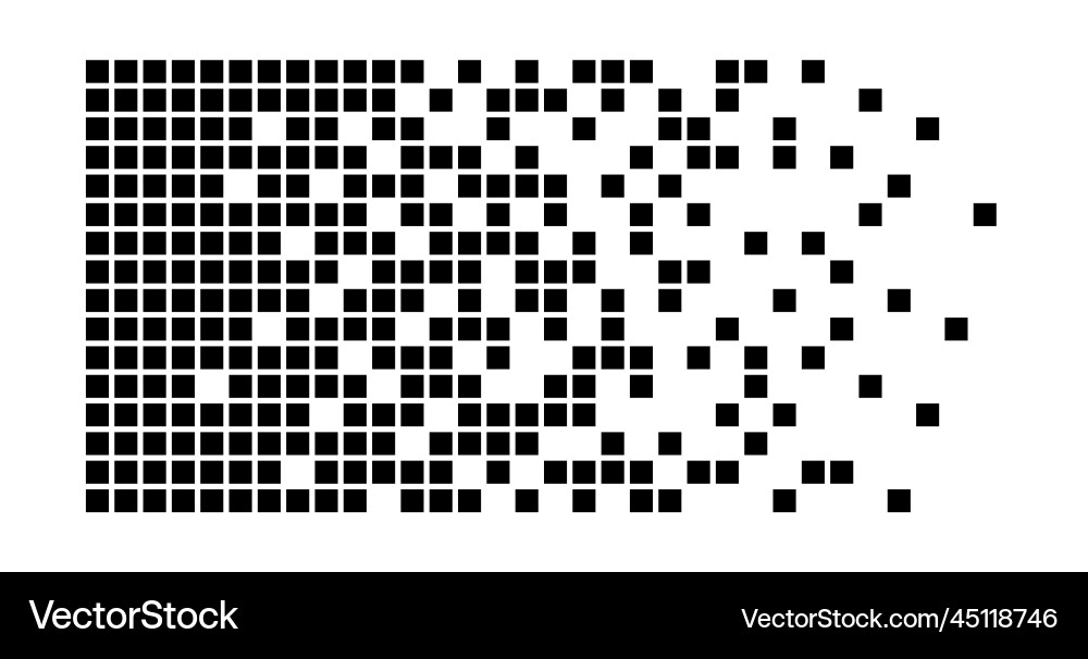 Pixel disintegration background halftone fragment Pixel disintegration background halftone fragment vector image