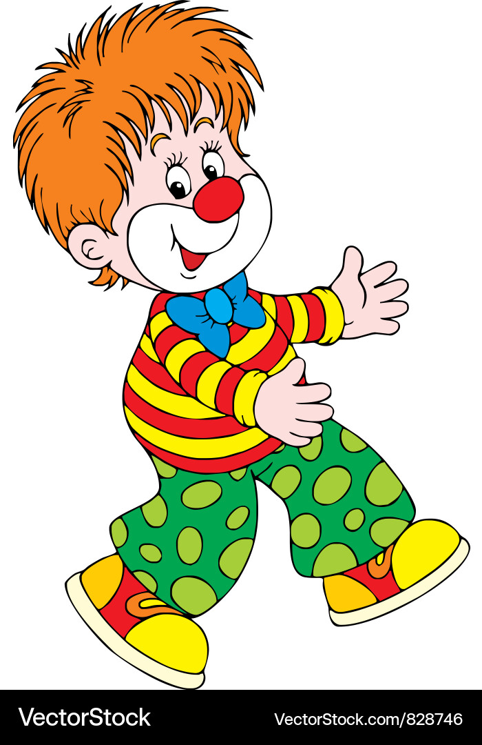 Red Clown Character Vector Image