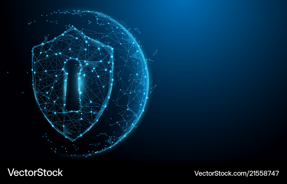 Abstract Security Network Shield Vector Image