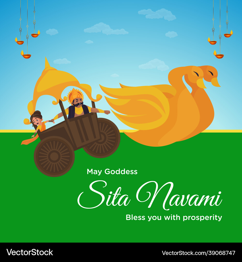 Banner design of sita navami Banner design of sita navami vector image