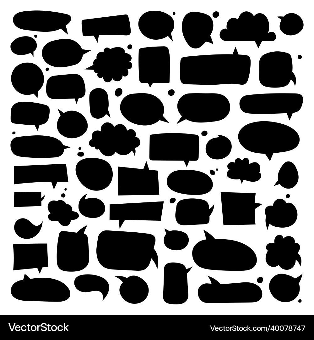 Big set of dialog boxes different variants drawn Big set of dialog boxes different variants drawn vector image