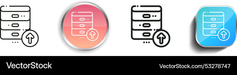 Datenbanksymbol dünn linear regelmäßig und Taste Datenbanksymbol dünn linear regelmäßig und Taste vektorbild