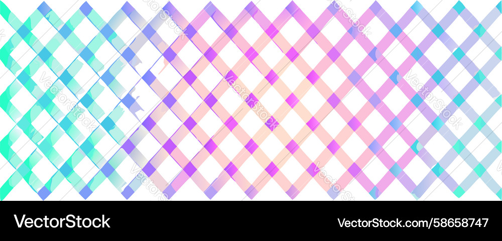 Gradient rhombus grid - abstract rainbow pattern Vector Image