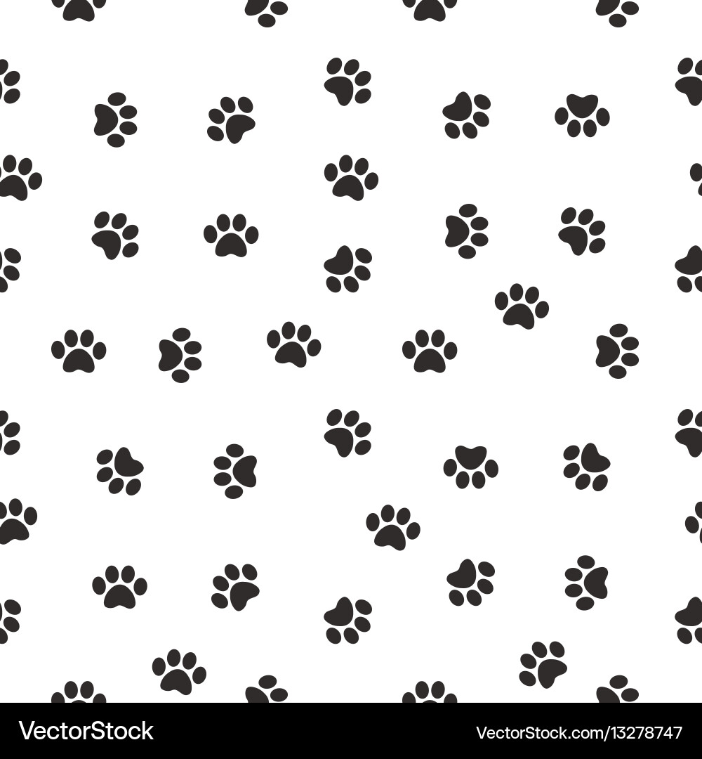 Paw Print Pattern vector image