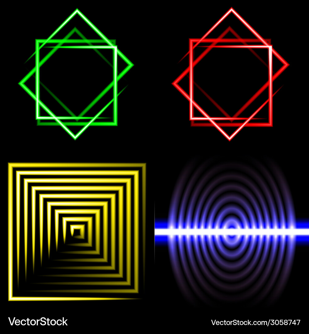 Set of colorful abstract background with blurred Vector Image