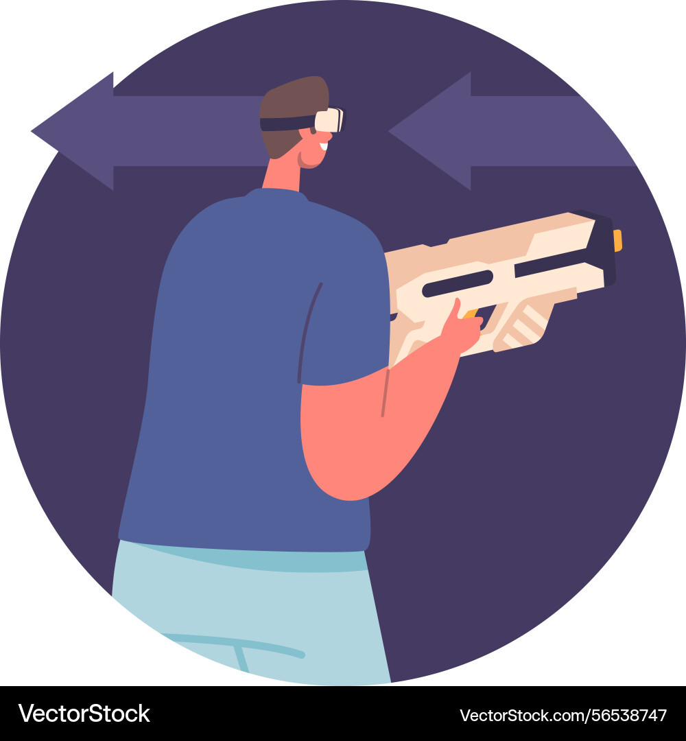 Virtual Augmented Reality Gameplay Royalty Free Vector Image