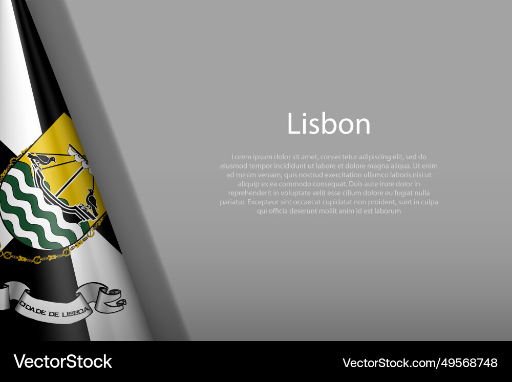 3d Flagge von lisbon ist ein Stadtportugal 3d Flagge von lisbon ist ein Stadtportugal vektorbild