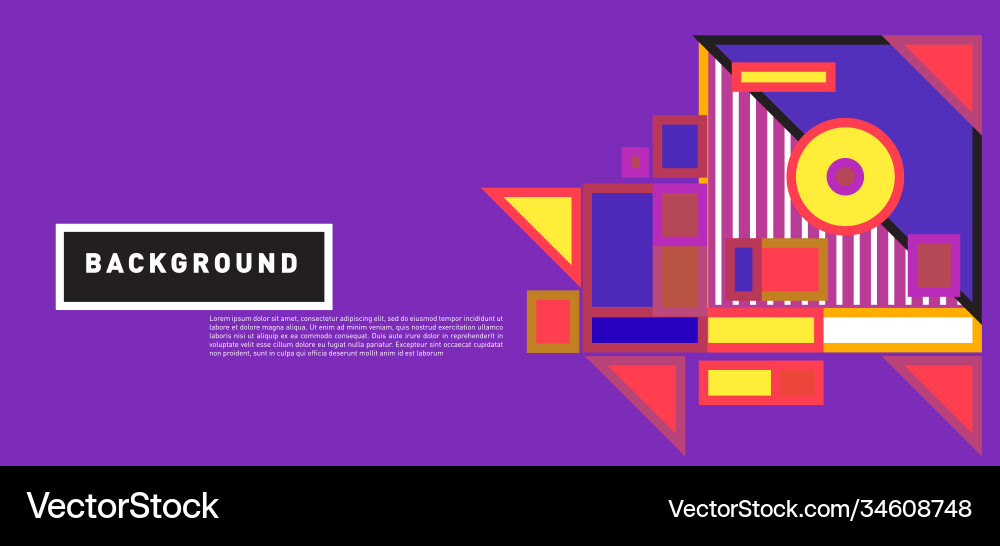 Abstract colorful rectangle background for banner vector image