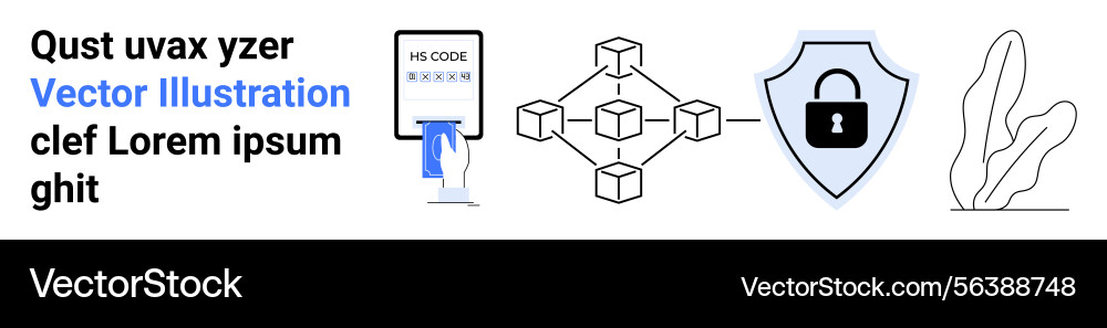 Blockchain network security with qr code Blockchain network security with qr code Vector Image