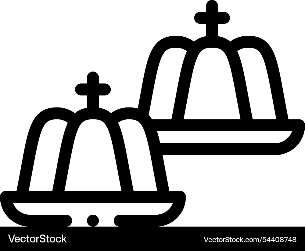 Jellyfish icon thin linear style design isolated vector image