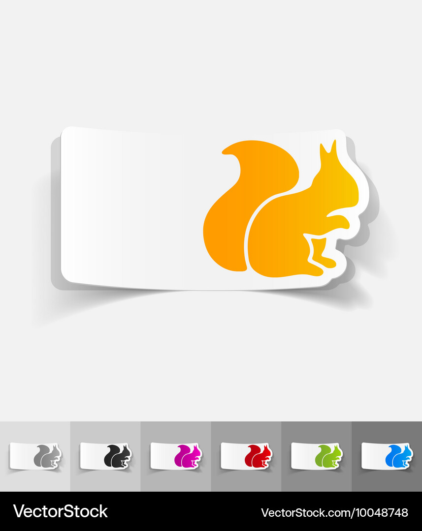 Realistic design element squirrel Vector Image
