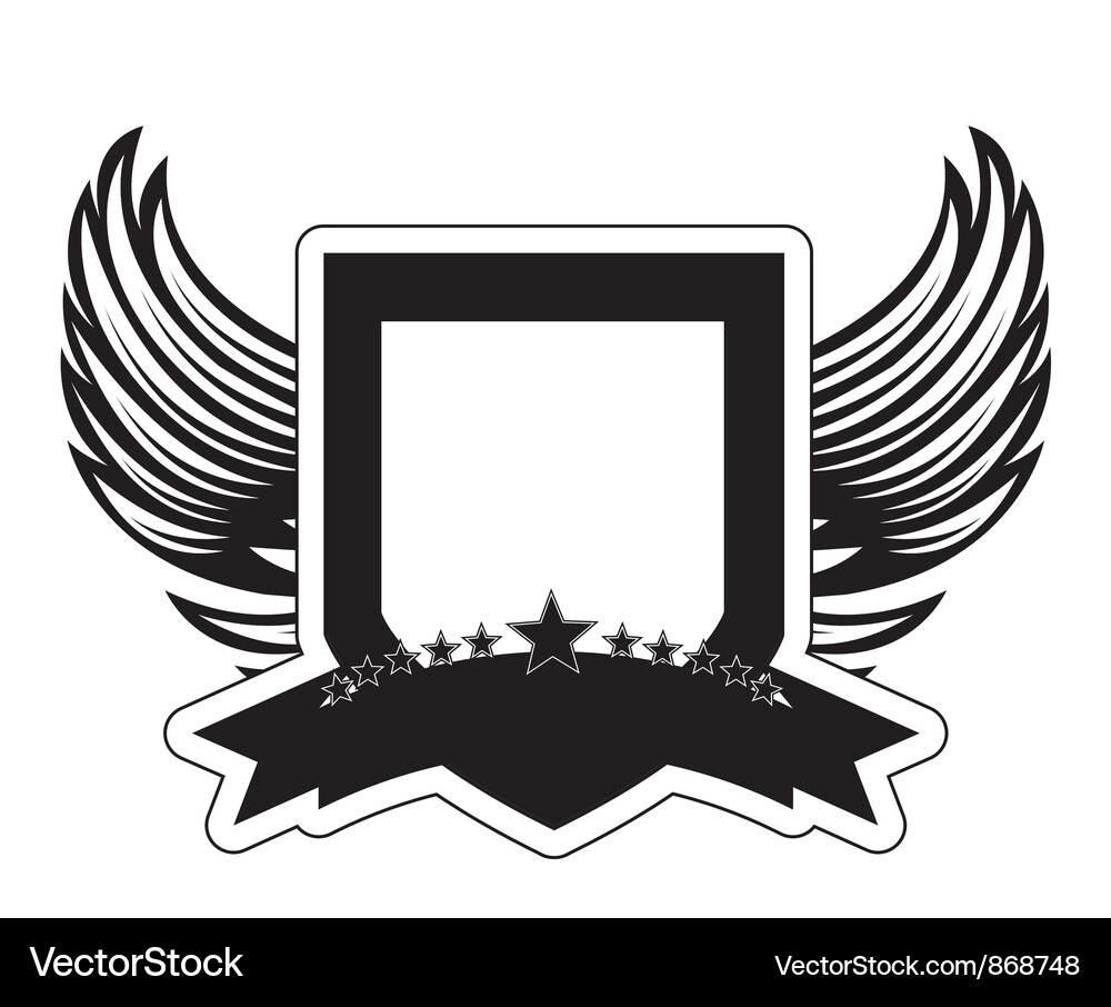 Vintage label with scroll Vector Image