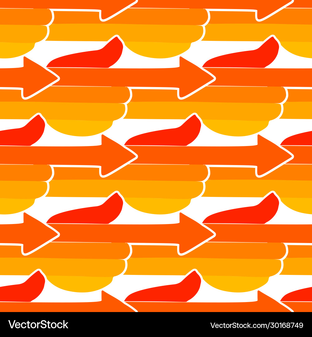 Abstract Arrowed Hands Pattern vector image