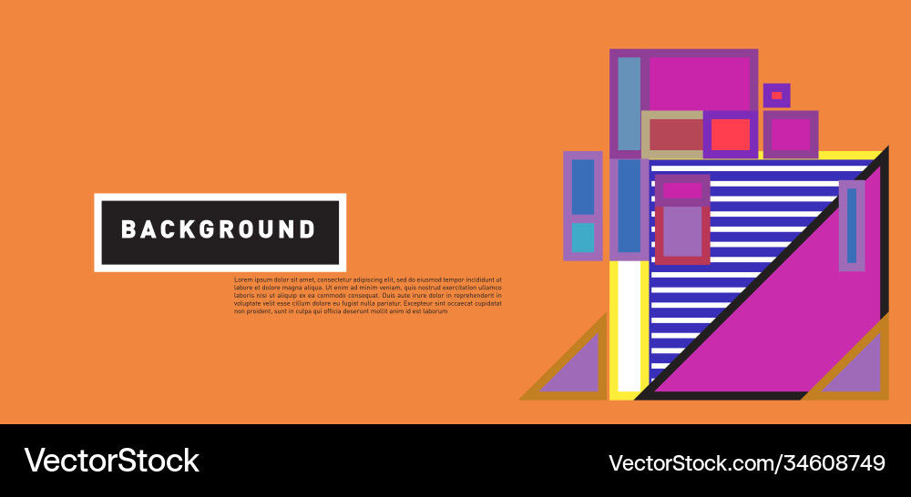 Abstract colorful rectangle background for banner vector image