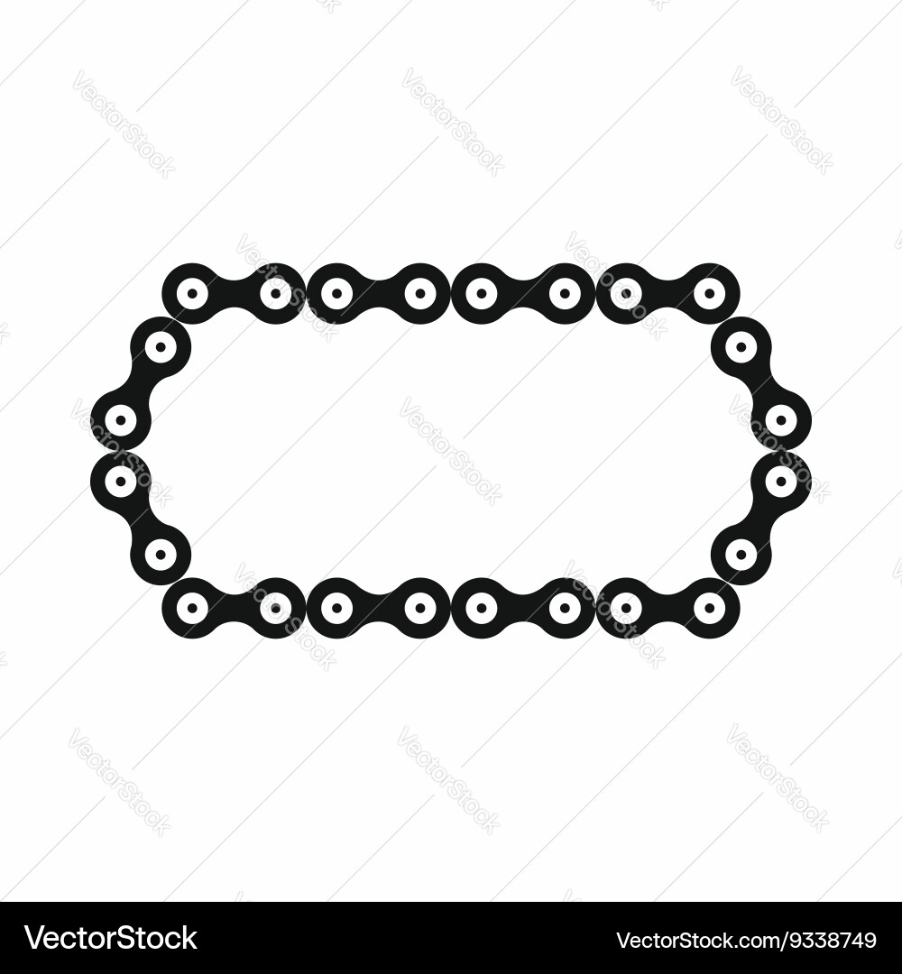Bicycle chain icon simple style vector image