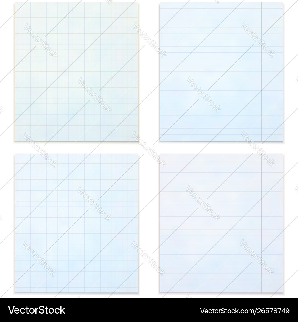 Isolated Notebook Sheets vector image