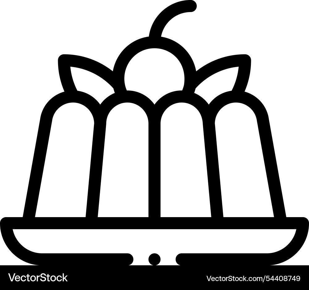Jelly icon thin linear style design isolated Jelly icon thin linear style design isolated vector image