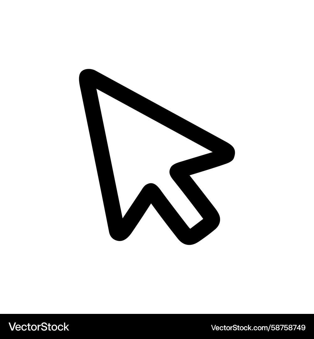 Line Style Mouse Cursor Icon Vector Image