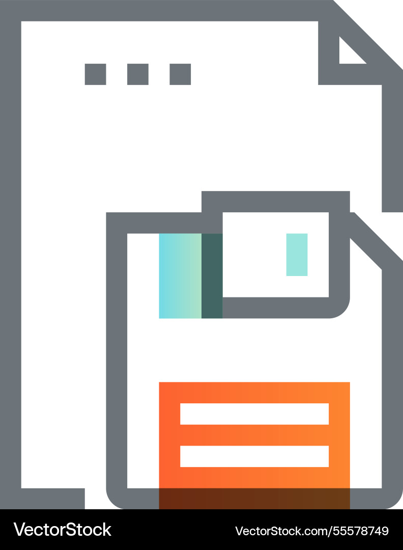 Save document flat line web icon concept Save document flat line web icon concept vector image