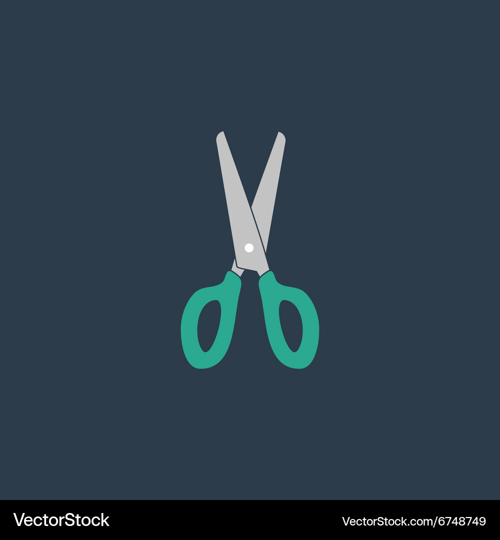 Scissors icon sign and button Vector Image