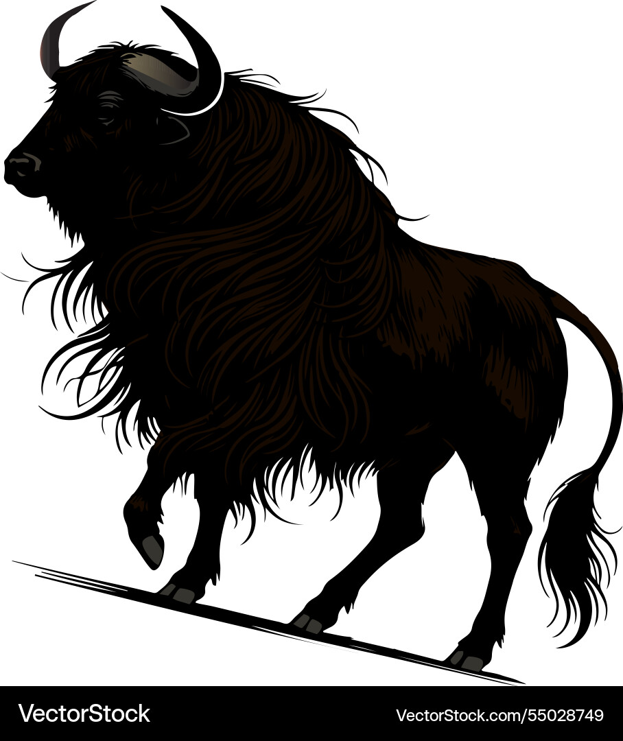 Style image of bison Style image of bison vector image
