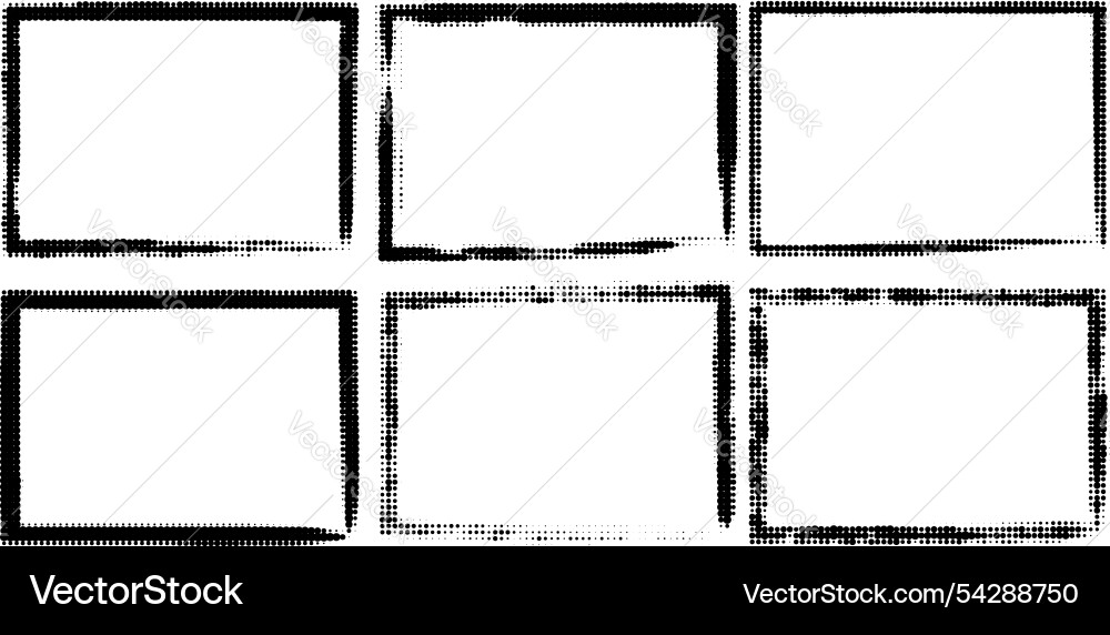 Abstract frame made of halftone dots Vector Image