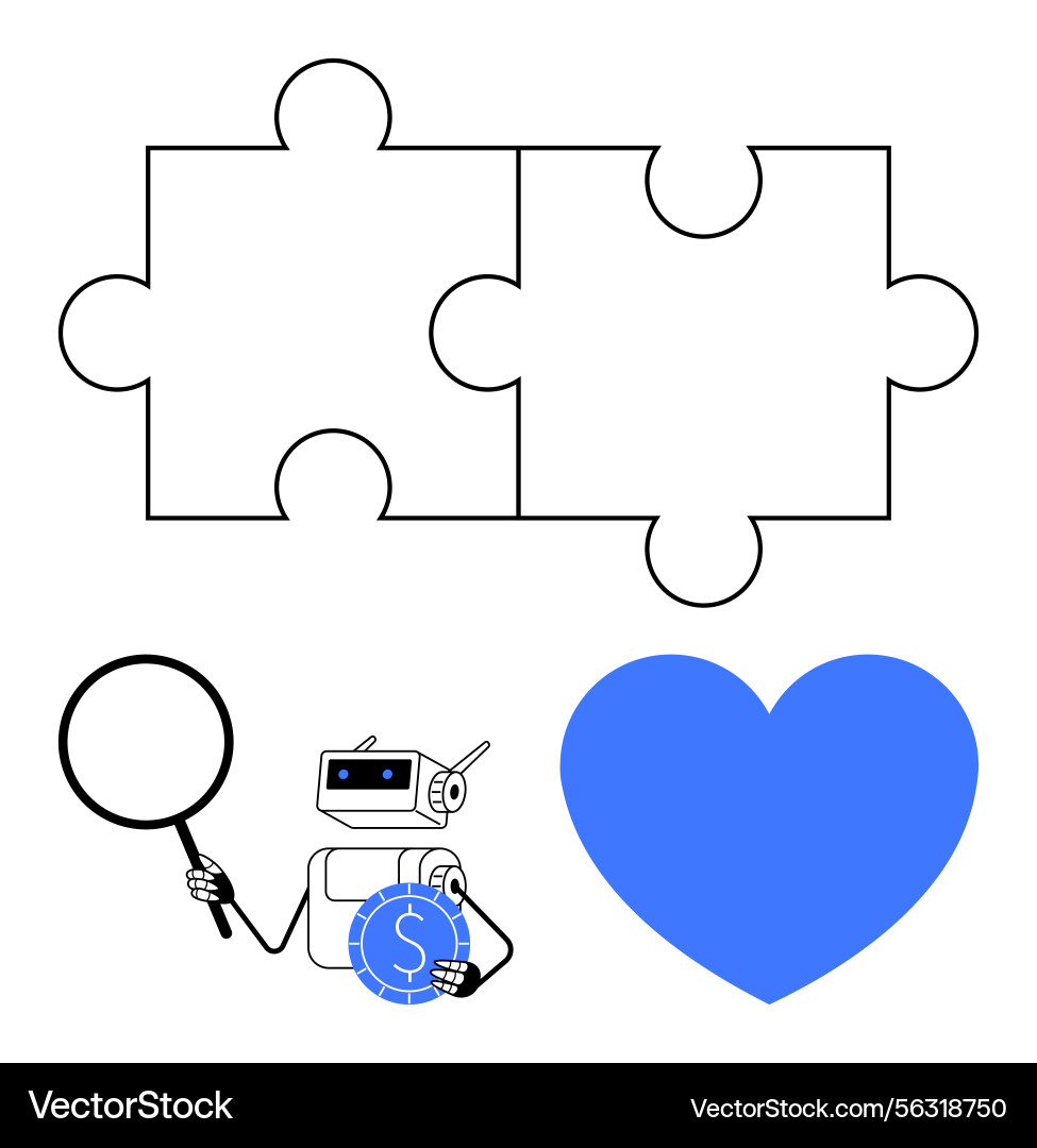 AI & Robotic Process Integration vector image